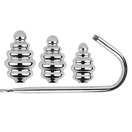 GreatBenefit Ribbed Anal Screw-in 8826 Set Hook 0822
